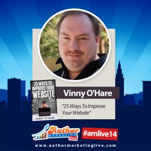 Vinny O'Hare at author Marketing live graphic